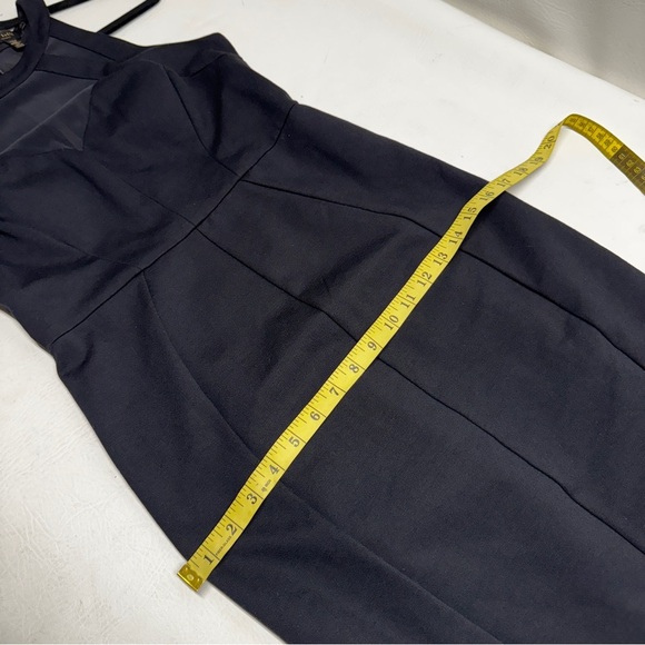 Ted Baker Sheer Panel Sleeveless Back Zip Bodycon Little Black Dress Sz 2 - Picture 10 of 12